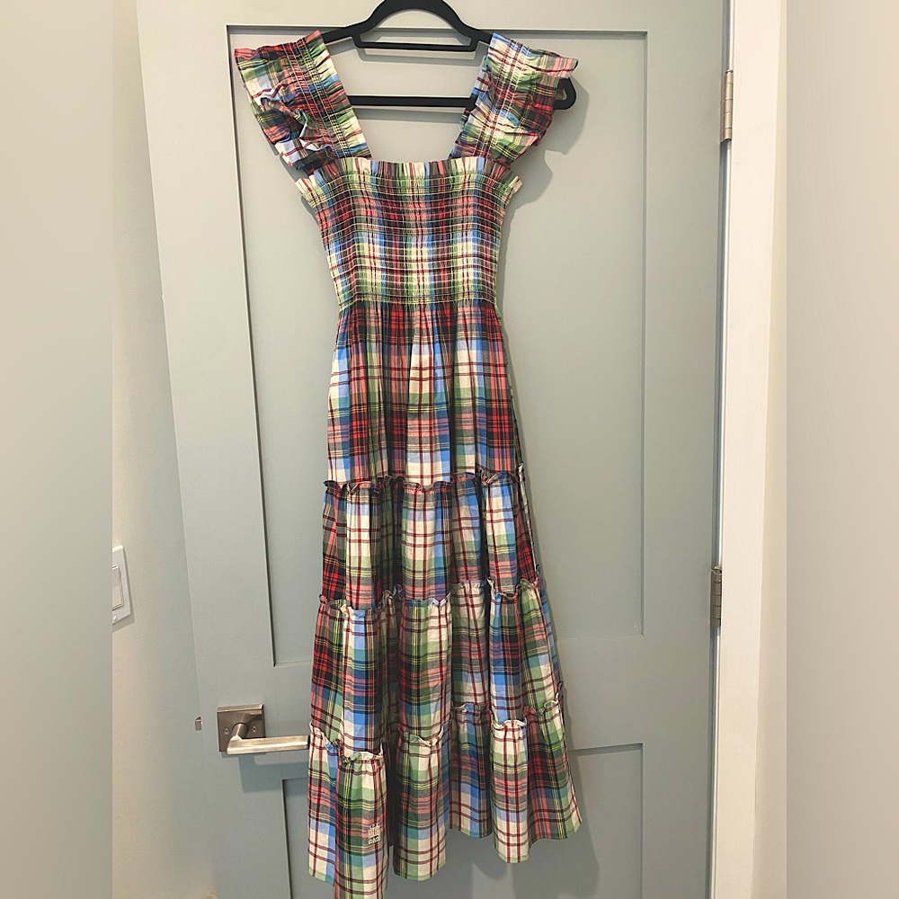 Hill House Ellie Nap Dress - White Tartan